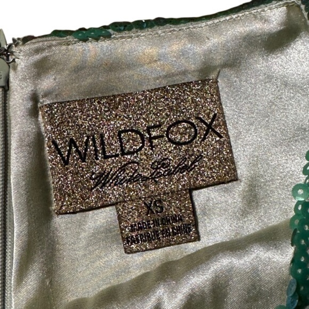 Wildfox High Waist Sequin Floral Shorts - Green and Pink - Picture 2 of 3